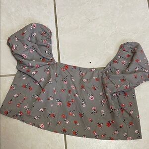 798. New glory open back blouse size medium